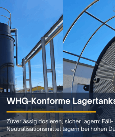 Doppelwandige Lagertanks für NaOH und FeCl3