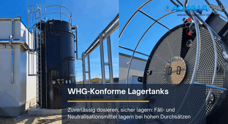 Doppelwandige Lagertanks für NaOH und FeCl3